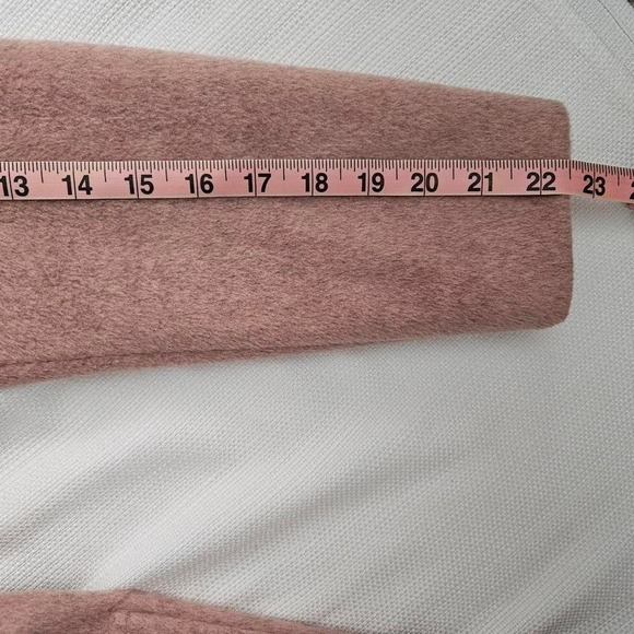 Overcoat Women XS Pink Notched Lapel Pockets Coat Light Academia Pastel Preppy - Picture 8 of 8